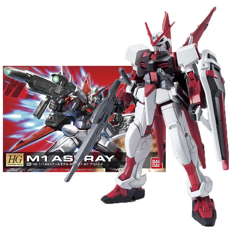 

Bandai Genuine Gundam Model Kit Anime Figure HG M1 Asttay Red Frame Collection Gunpla Anime Action Figure Toys for Children