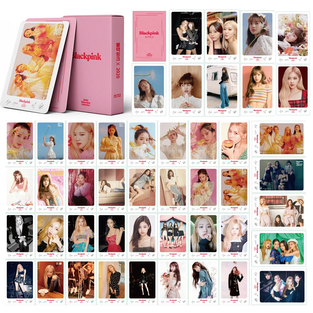 54 tarjetas de papel hechas a mano para chicas, tarjetas de fotos para chicas, tarjetas postales LOMO para Fans, accesorios de colección de regalo