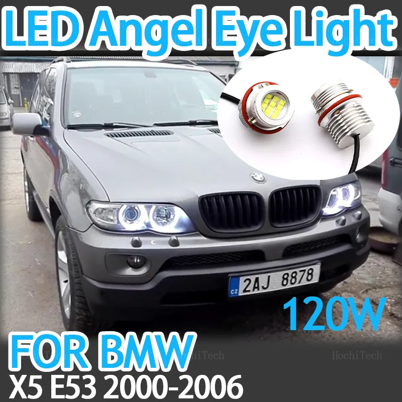 

Error Free Angel Eye Halo Ring Marker Car Side Light LED Bulb Auto Lamp For BMW X5 series E53 m54 M62 N62 2000-2006