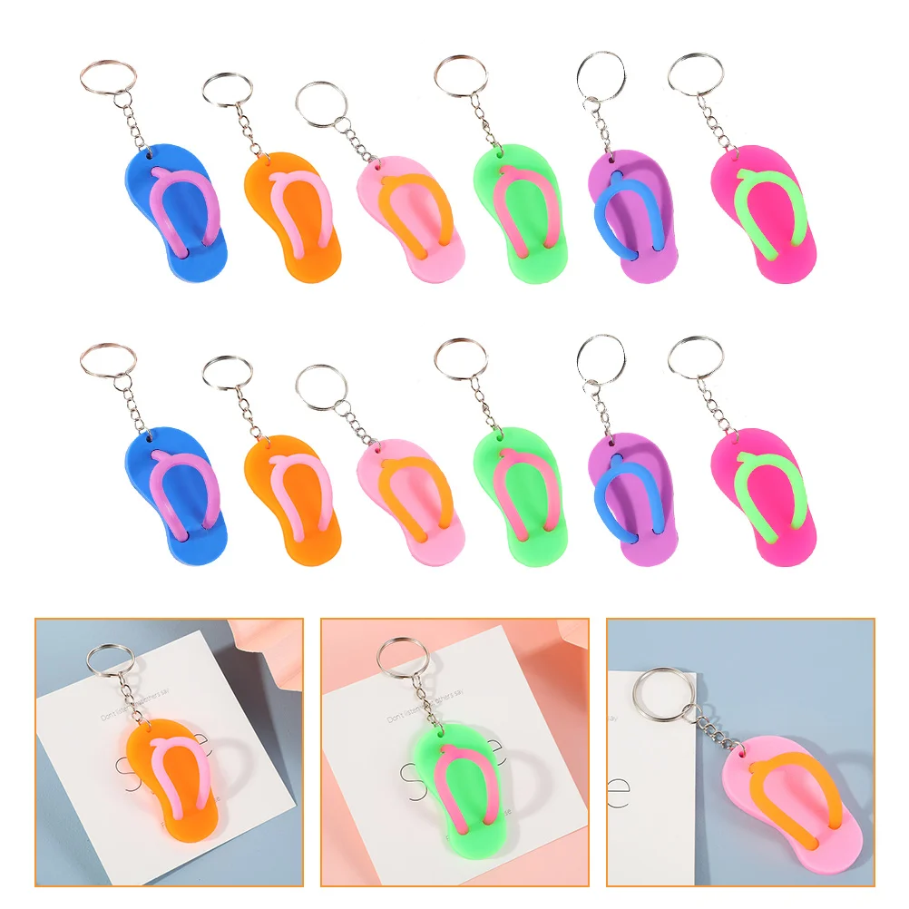 

12 шт., брелок-шлепанцы для ключей