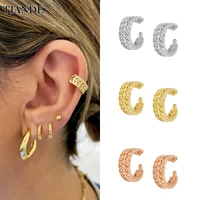 tiande silver color gold plated ear cuff for women vintage fake piercing womens clip earrings 2022 fashion jewelry wholesale