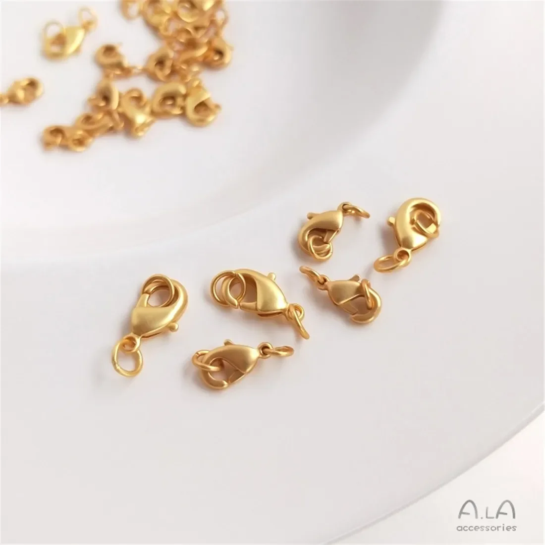 Фурнитура с позолотой 18 карат браслет матовой застежкой-лобстером соединение