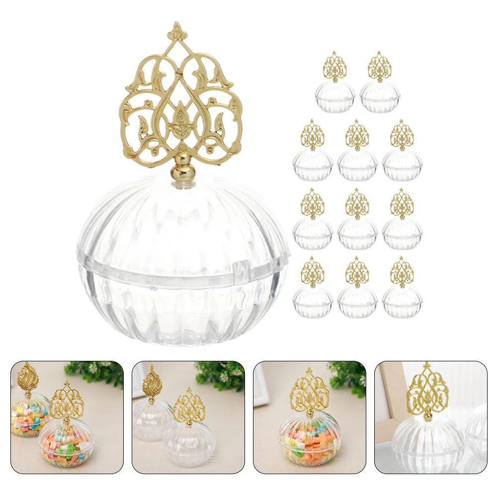 

12 Pcs Candy Box Style Cases Unique Containers Wedding Decoration Snack Small Plastic Bridesmaid Decorations Transparent