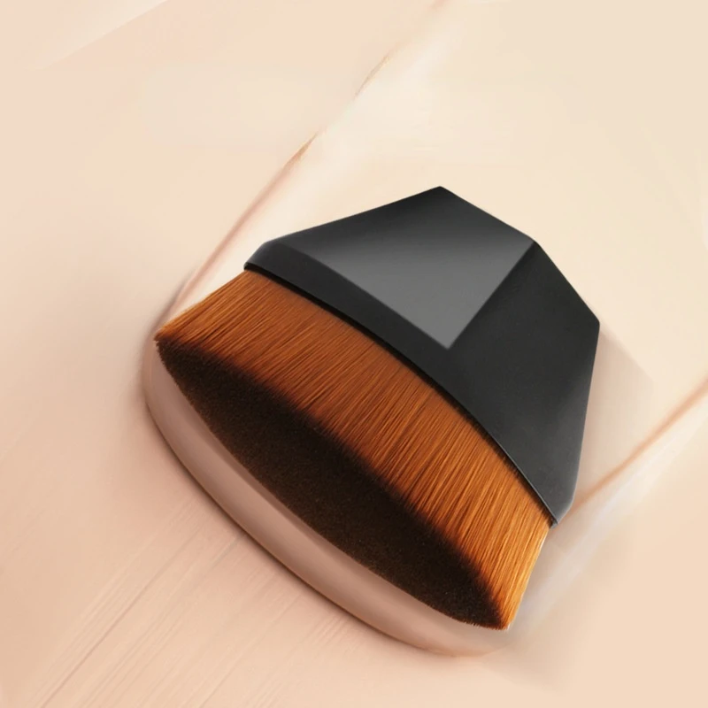 

1 magic foundation makeup brush Flat top Kabuki hexagon face blush foundation brush, suitable for cream or flawless powder makeu