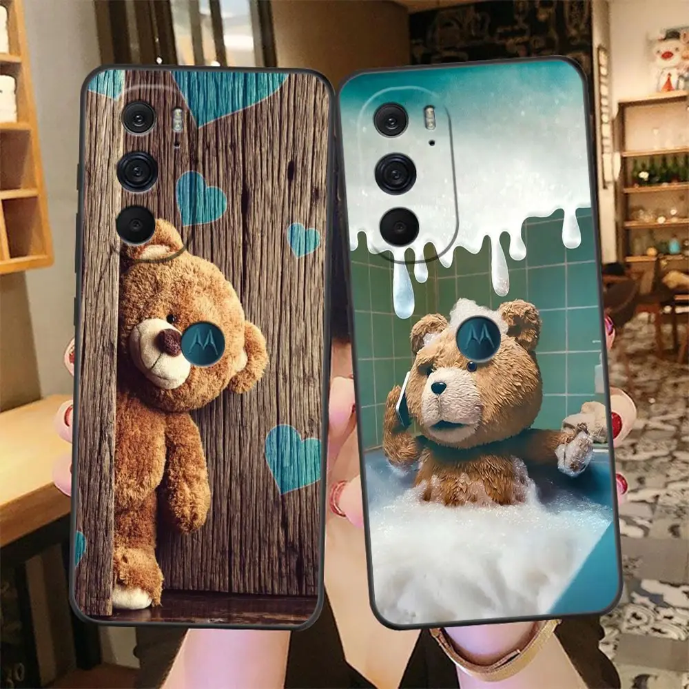 

TPU Case For Moto G30 G31 G50 G51 G60 G71 G8 G9 G22 G200 Edge 20 30 S30 X30 Plus Pro Lite 5G Case Naughty Cute Brown Bear Mascot