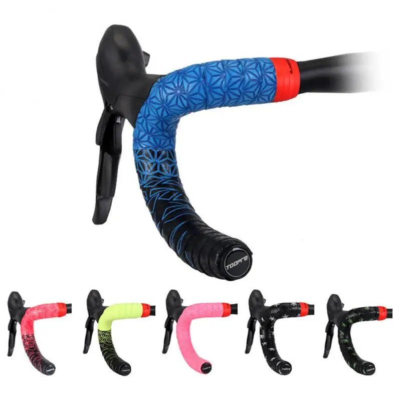 

Bike Handlebar Print Anti-slip EVA Sweat Absorption and Shock Absorption Cycling Wrap End Plug for Cycling Lover