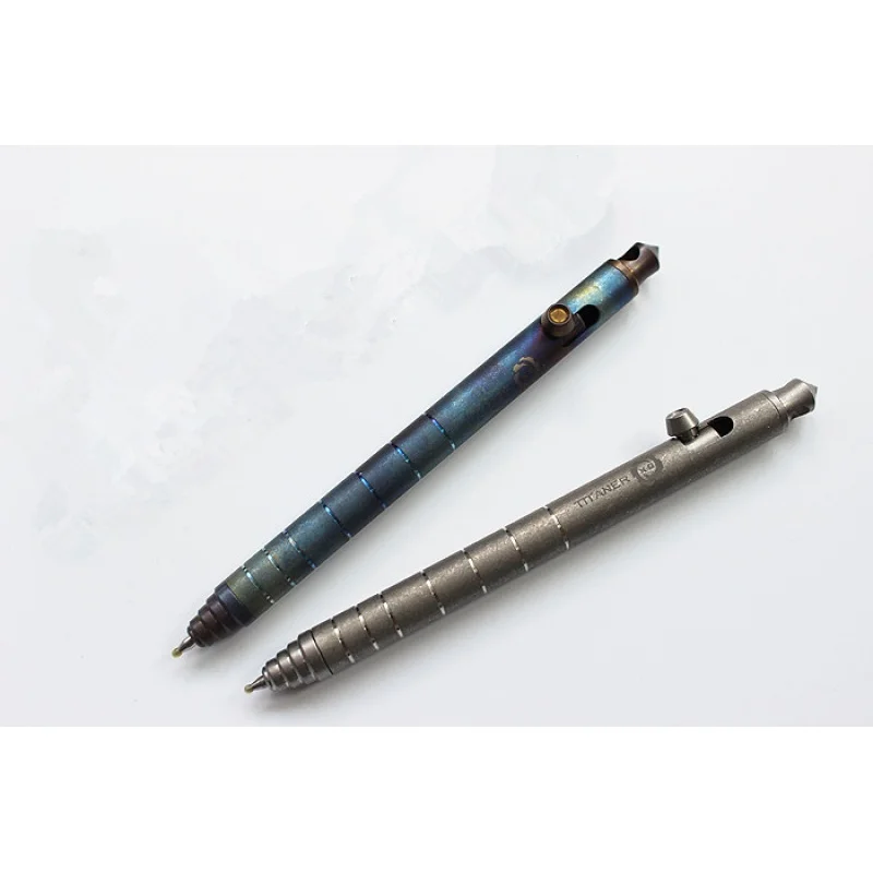 

1PC Portable Titanium Alloy Bolt Defensive Pen Tactical Tungsten Alloy Attack Head Metal Signature Pen EDC Pocket Multi-tool