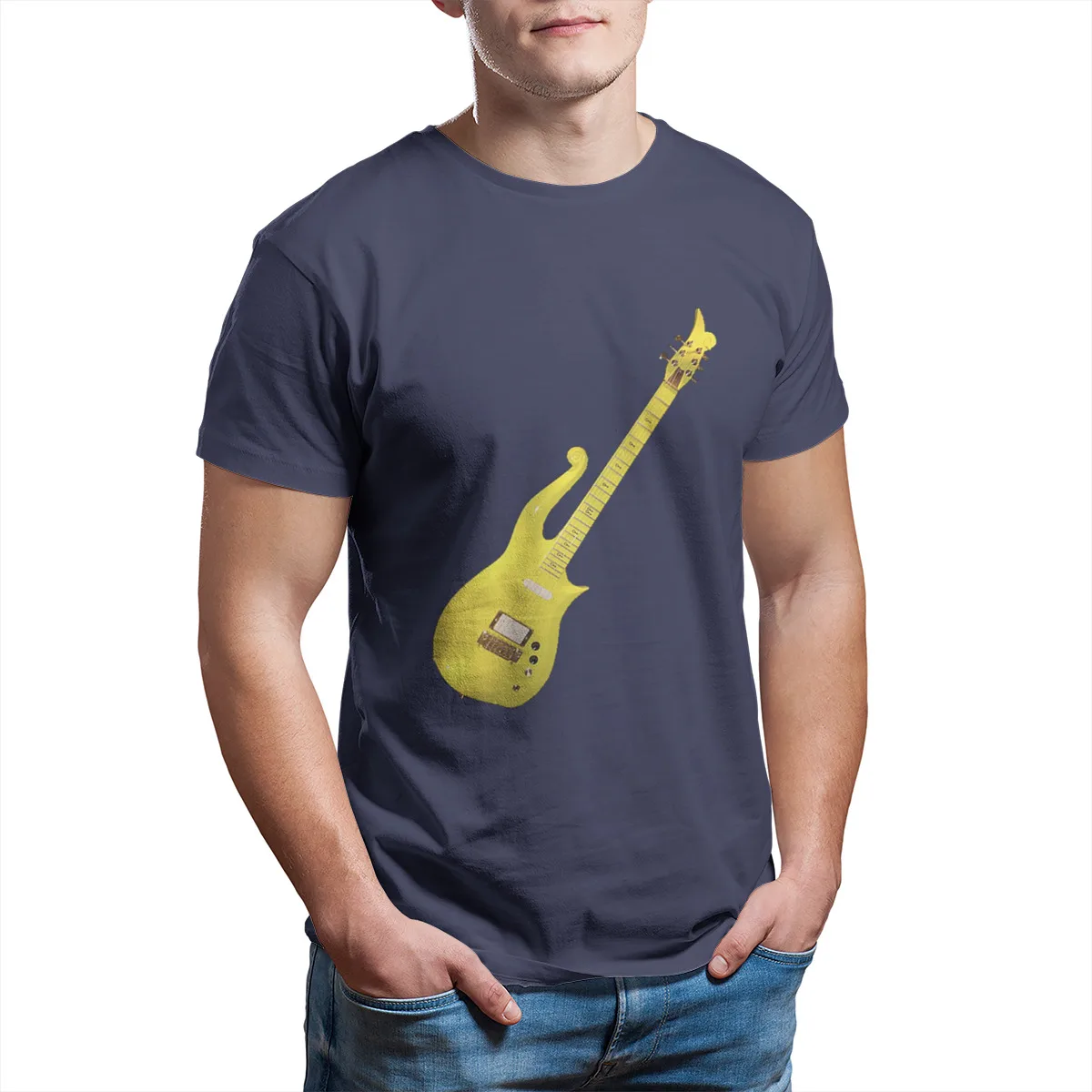 

Футболка с изображением жёлтого облака и гитары, 13328