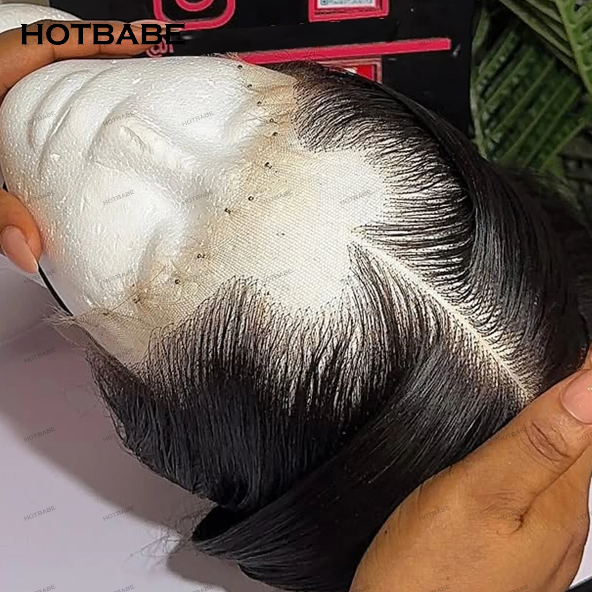 Фото 100% натуральный парик из человеческих волос Lagos Hairline 13x6 HD с HD-кружевной передней частью, без клея, готовый к носке, для женщин, с предварительно выщипанной M-образной линией роста волос, прямой парик №3