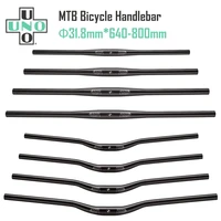 uno mtb bike handlebar 640 680 720 740 760 780 800mm bicycle straight swallow aluminum alloy flat bicycle handle bicycle parts