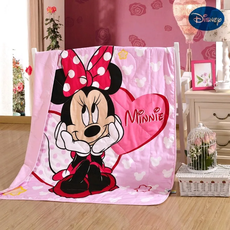 

Disney Minnie Mouse Toddler Baby Summer Quilt 120x150CM Kindergarten Holiday Blanket Girls Boy Children Crib Bed Decoration Gift