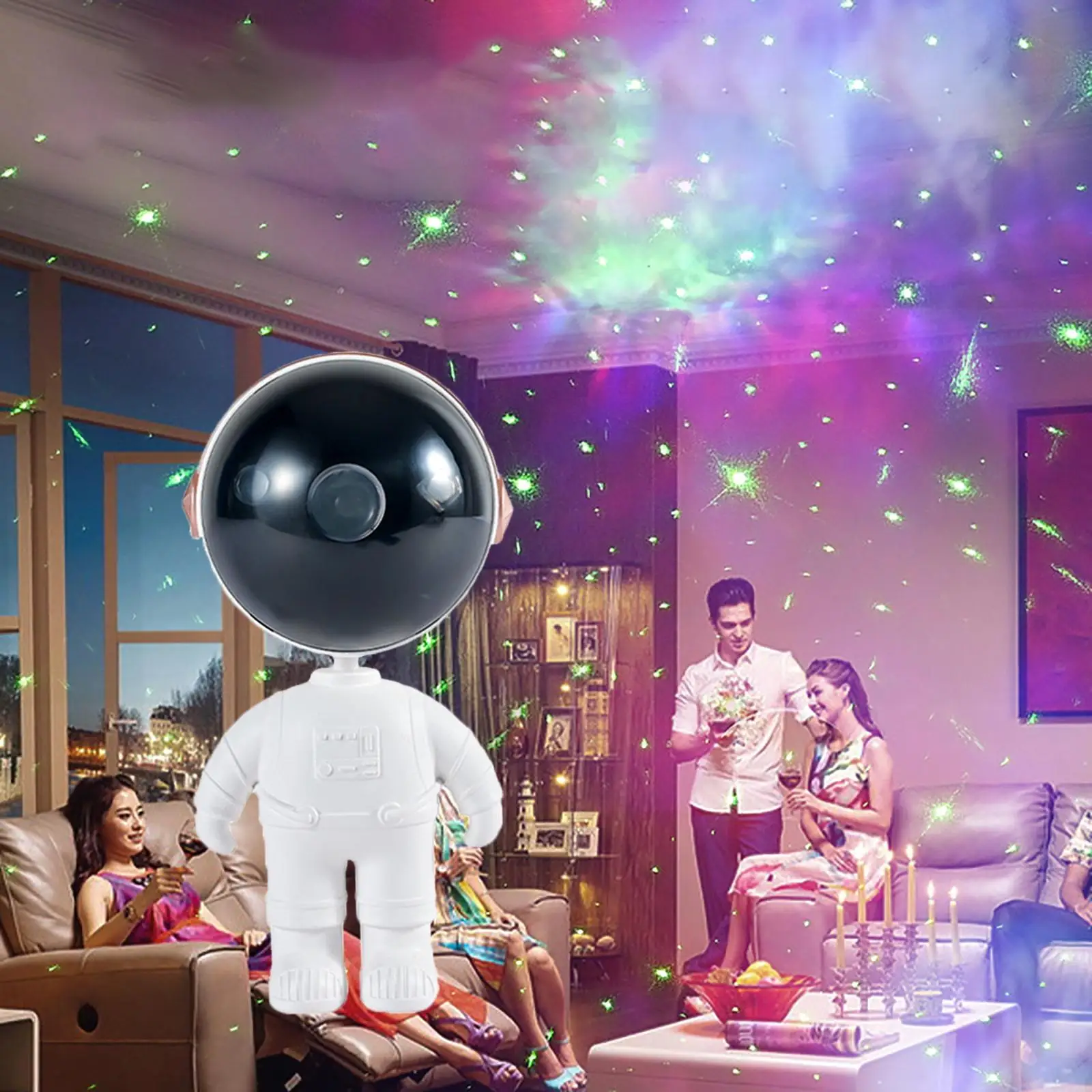 

Astronaut Projector Lamp LED Multifunctional Night Light Starry Nursery Remote Control Colorful Change Lamps