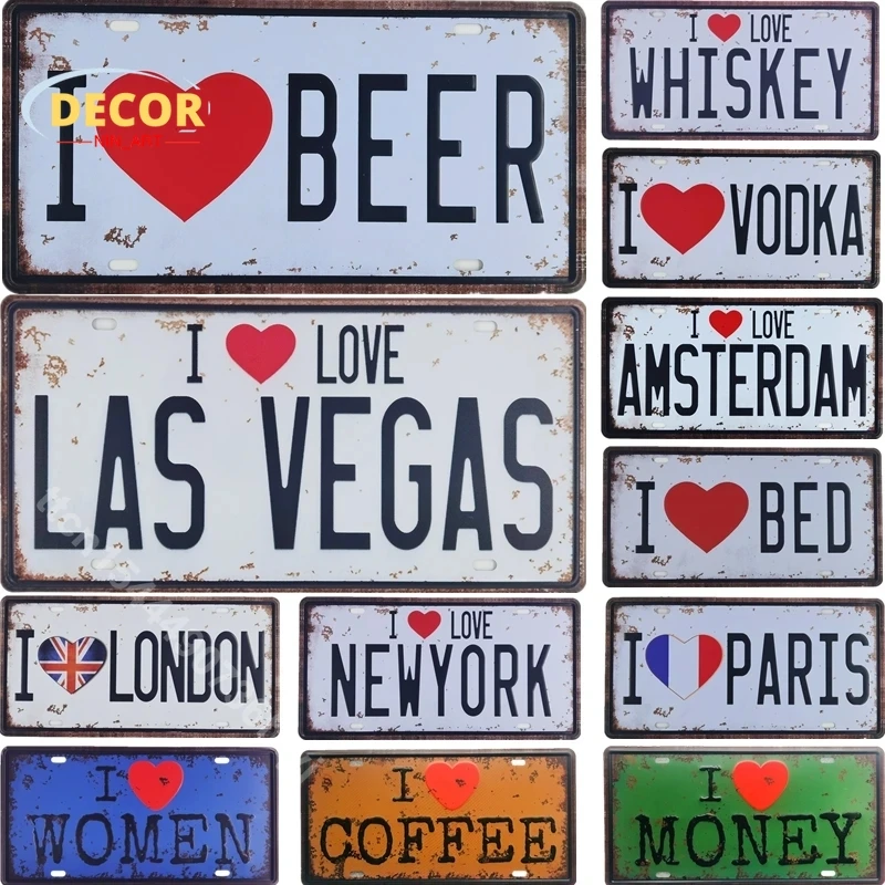 

I Love Coffee Beer Metal Tin Sign Amsterdam Sex Plaque License Plate Women Life Cafe Club Retro Wall Decor Posters Signs Gift