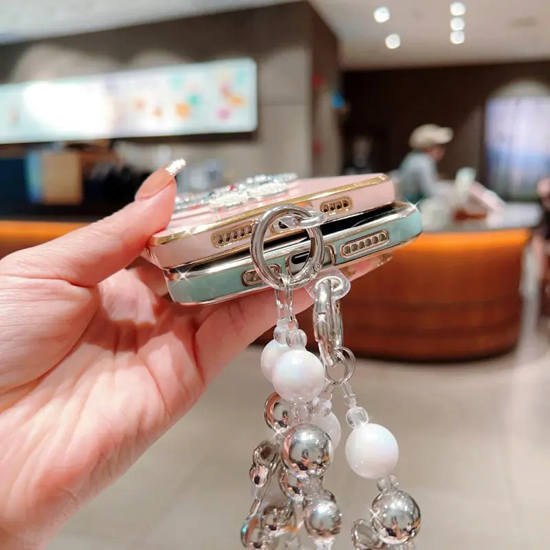 Чехол-браслет с жемчужным ремешком и бантом для Huawei Nova 3 3i 4 5 5i 6 6i 7 8 8i 9 9z 10 11 12 SE Pro