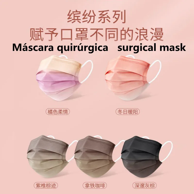 

Beautiful Fashionable Disposable Surgical Mask Certified Medical Masks Colorful Surgical Masks Women Masks for Virus Protection