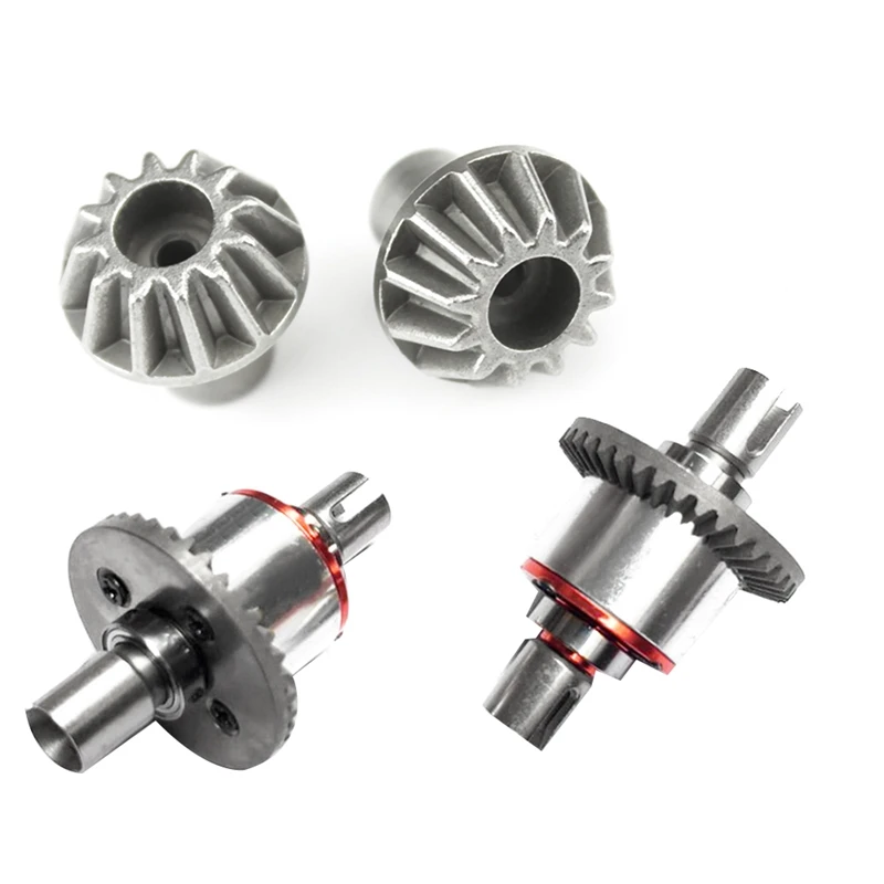 

2 Set RC Car Part: 1 Set Metal 12T Gear Upgrade Accessories & 1 Set Metal All-Metal Differential Gear
