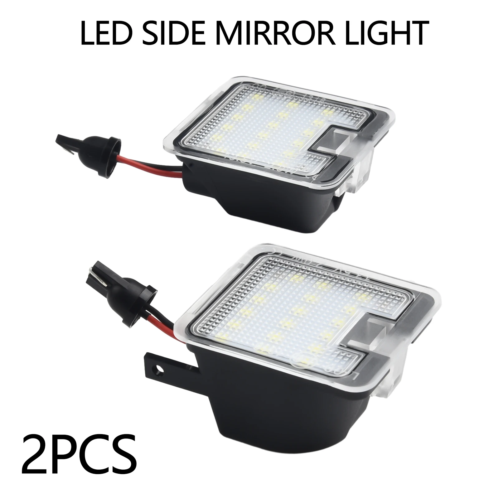 

12V 18 LED Fits For Ford For Mondeo MK4 Focus Kuga Dopo Escape C-Max Side Mirror Lights Bright White 52 X 44 X 21.5mm