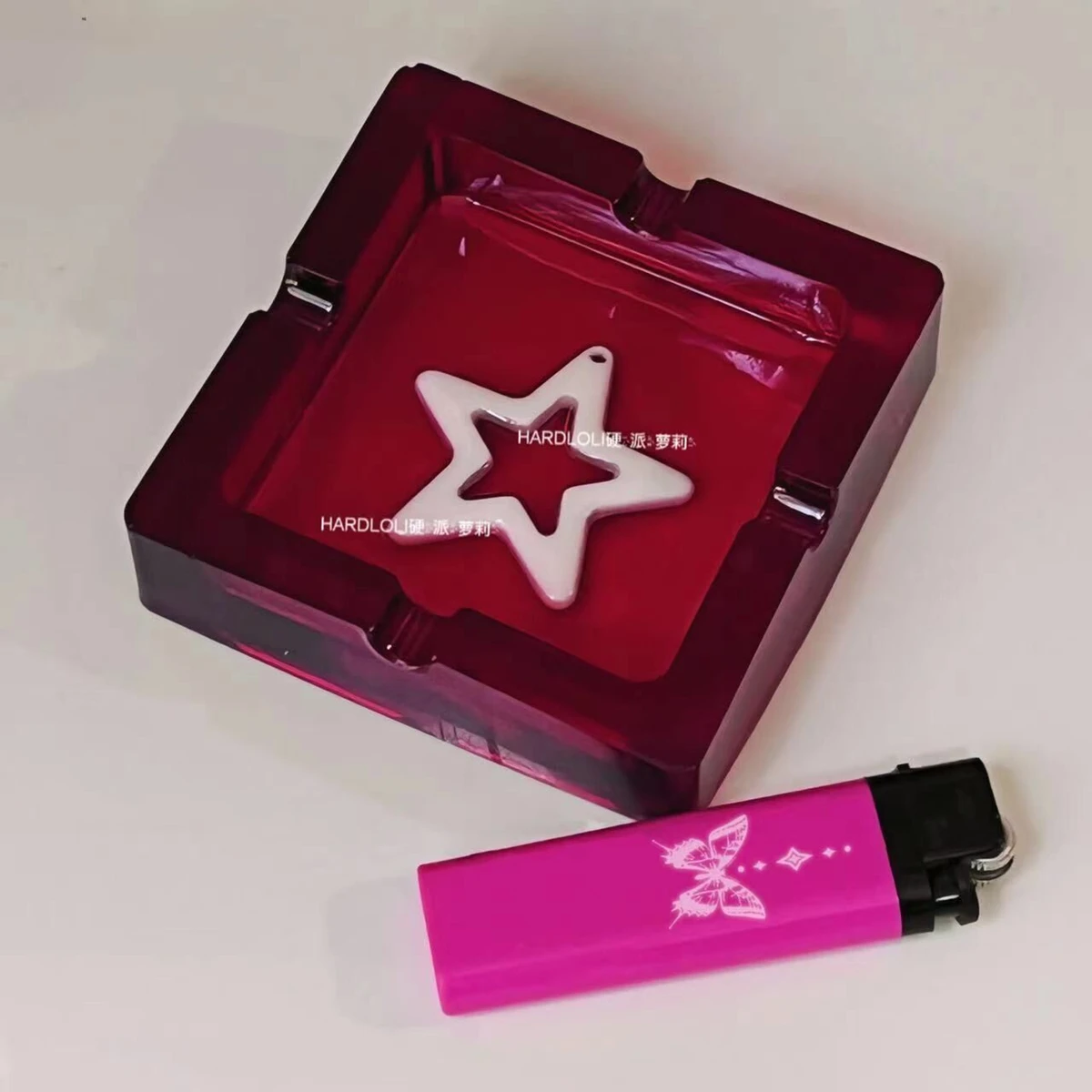 

Pink Ashtray Home Party Bar Decoration Ash Holder for Gift Cigarette Smoking Accessory Home Ashtray Ash Tray Girl Ash Tray