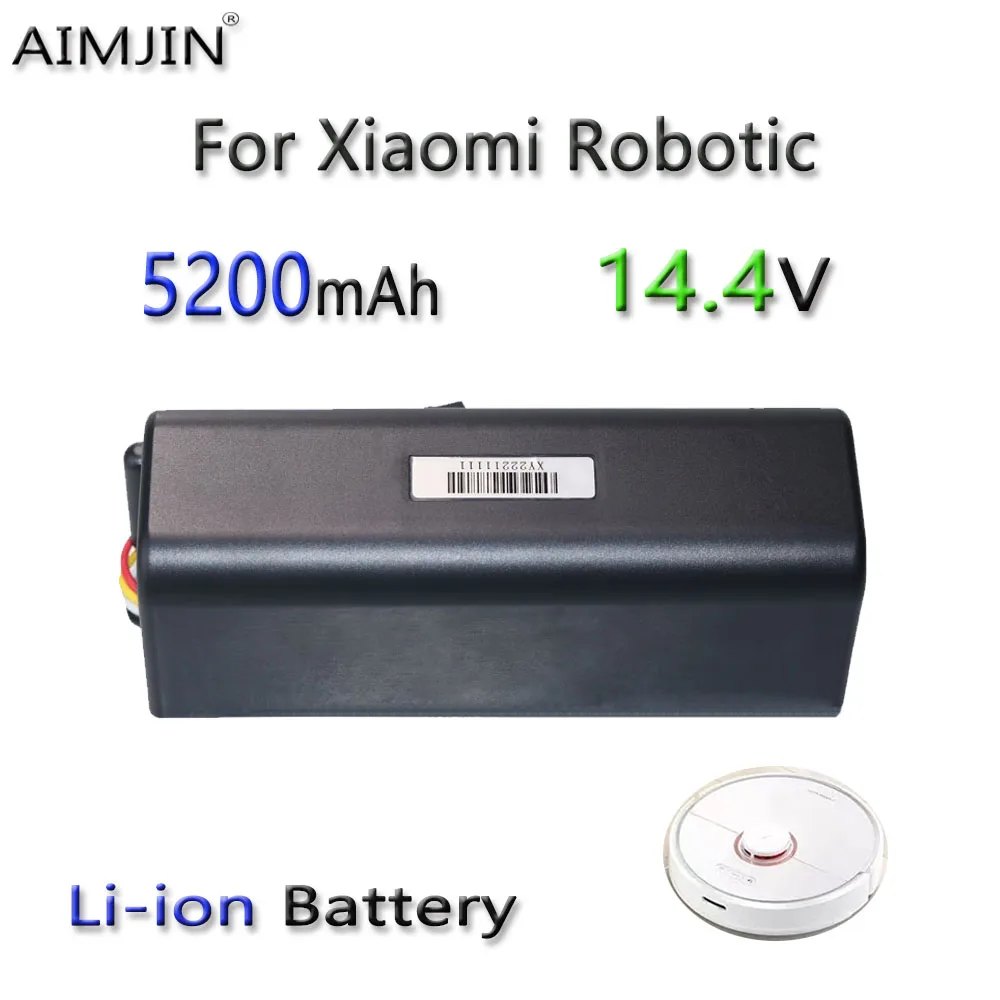

Запасная батарея для робота-пылесоса Xiaomi Roborock S55 S60 S65 S50 S51 S5 MAX S6, 14,4 В, 5200 мАч, запчасти