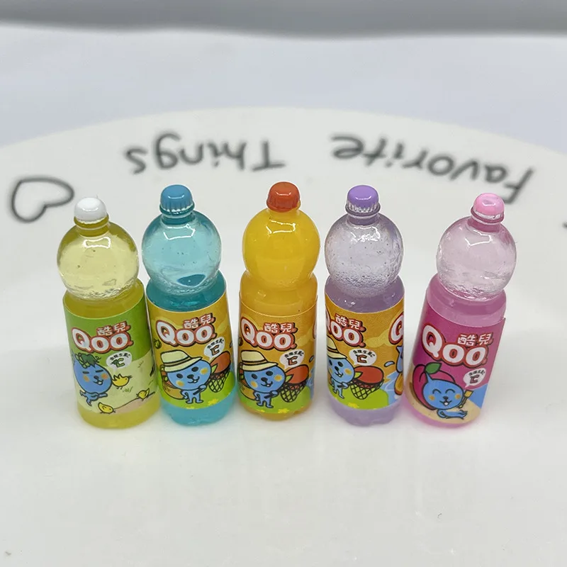 

10Pcs Simulation Drinks Bottles Miniature Dollhouse Kitchen Pretend Food Embellishments DIY Scrapbooking Phone Decoration