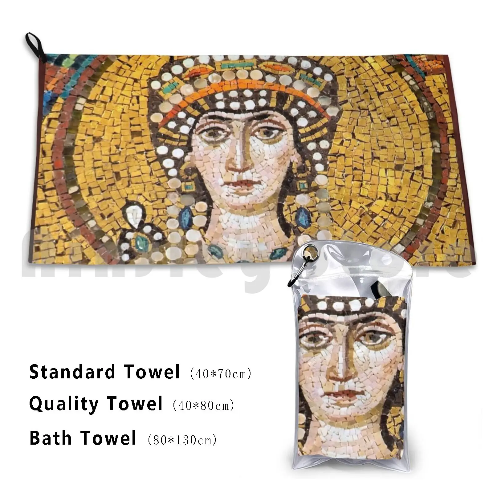 

Банное полотенце Theodora, Пляжная Подушка, император Justinian портрет из мозаики, римская Византийская Равина, Италия