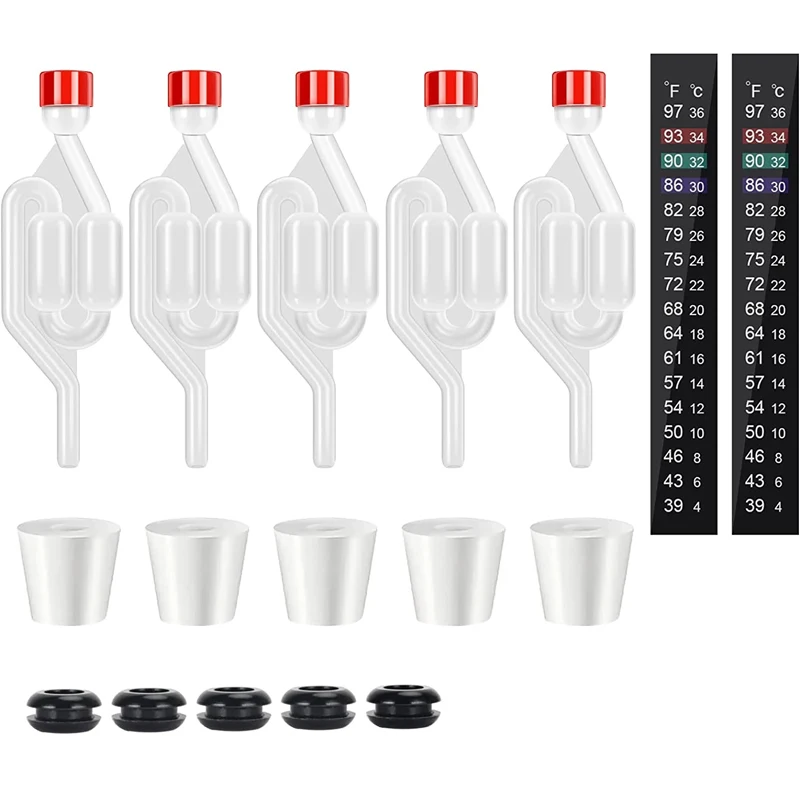 

Airlock Lock Food Grommets Air Stopper Valve Carboys Transparent Bubble With Fermenter ,homebrew Seal Airlocks S-shape Grade &