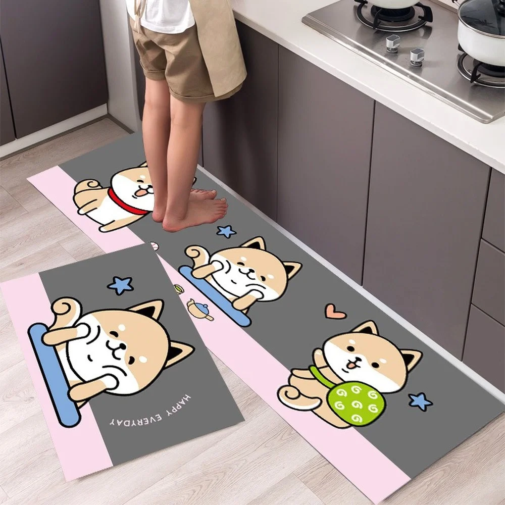 

Cartoon Kitchen Carpet Bedroom Carpet Entrance of House Non-slip and Washable Kitchen Mat Funny Entrance Door Mats Rugs Bathroom