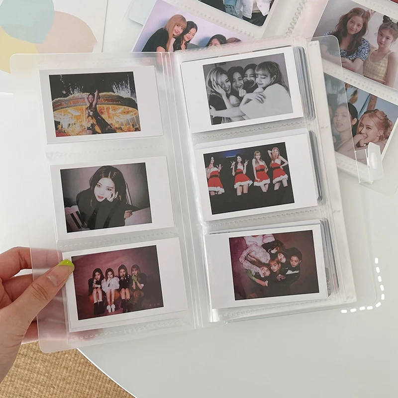 

Transparent Photocard Holder 3 Inch Photo Album Instax Mini Album Storage Postcard Stamp Name Card Collect Book Album De Fotos