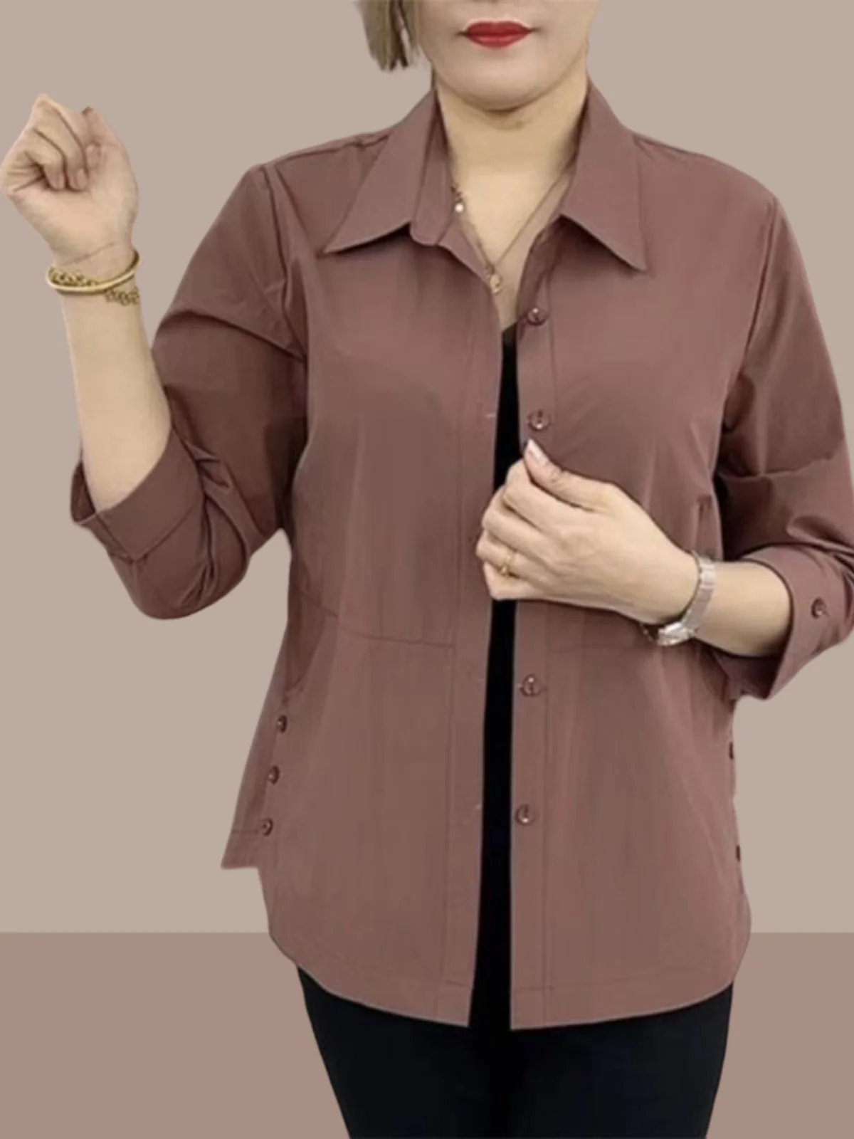 Сплошной цвет женская рубашка новинка лета 2023 топ с рукавами-поло и