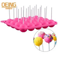 20 12 holes lollipop mold cake pops mold chocolate candy silicone mold pop lollipop maker tool cake baking mold moule a gateaux