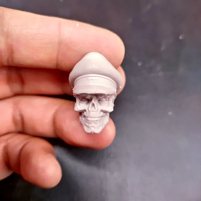 Чистая фигурка в масштабе 1/12 череп Хьюго плетеная голова Неокрашенная подходит