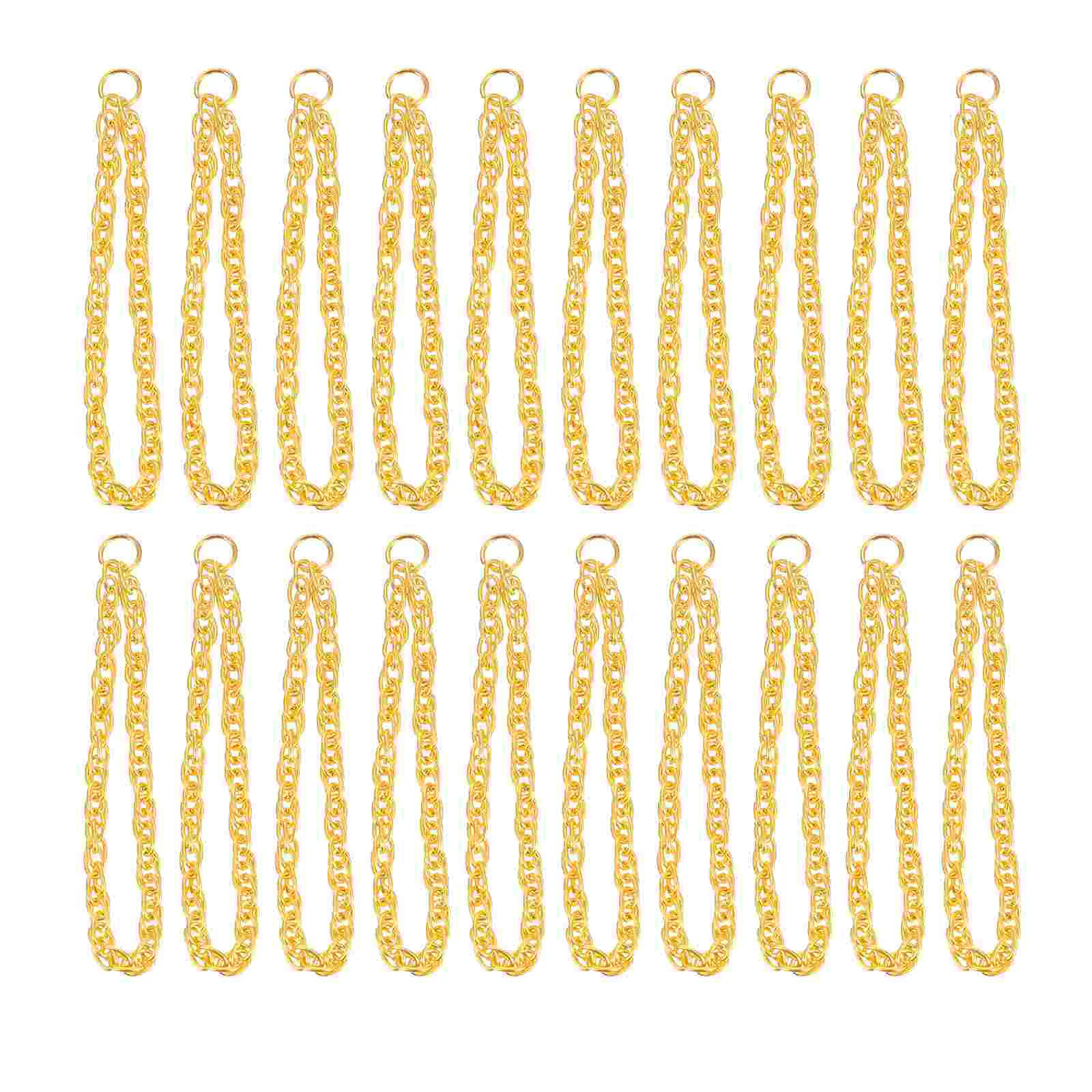 

25 Pcs Gold Chain Kids Gift Neck Decoration Mini Dolls Necklace Baby Dressing Accessory Mini Alloy Children