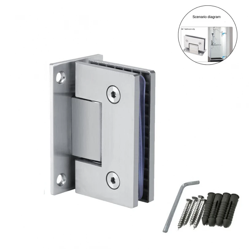 Купи Door Hinges 90 Degree Glass Door Hinge Stainless Steel Wall Mount Frameless Glass Fixing T Clip for Bathroom Display Glass Doors за 1,136 рублей в магазине AliExpress