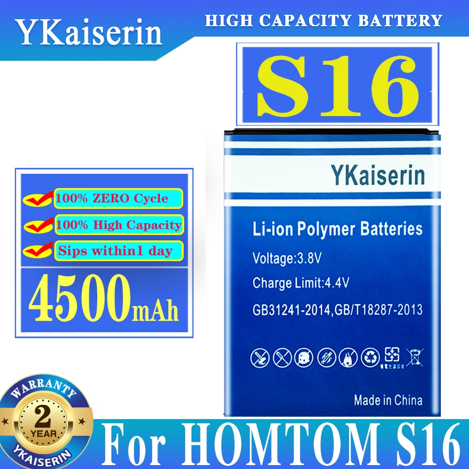 

YKaiserin High Quality 4500mAh Battery for HOMTOM S16 5.5inch MTK6580 Smartphone Batterij + Track NO