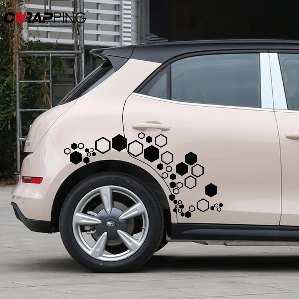 Виниловые Шестиугольные Наклейки Для Автомобильных Дверей Универсальные