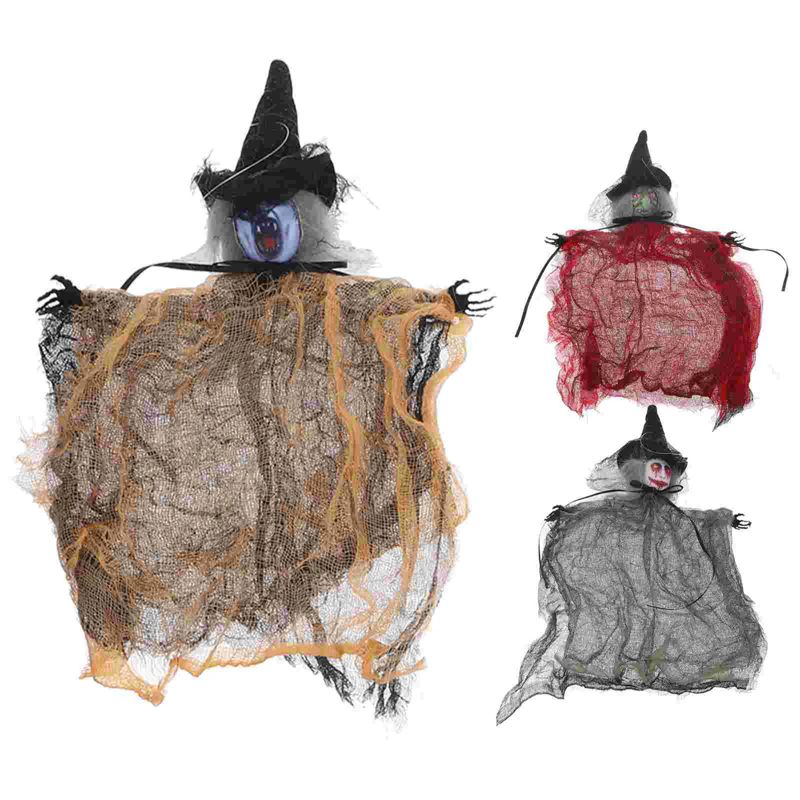 

3 Pcs Halloween Ghost Decorations Horrible Party Decorative Figurine Household Supply Hanging