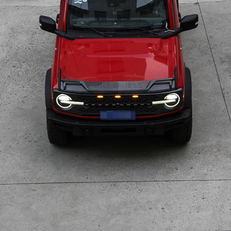 Передние фонари для радиатора Ford Bronco Wildtrak/ Badlands/ First Edition/ Everglads 2021-2023 янтарные