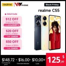 realme C55 6.72" FHD+ Screen MediaTek Helio G88 64MP AI Camera Smartphone 5000mAh Battery 33W Support NFC