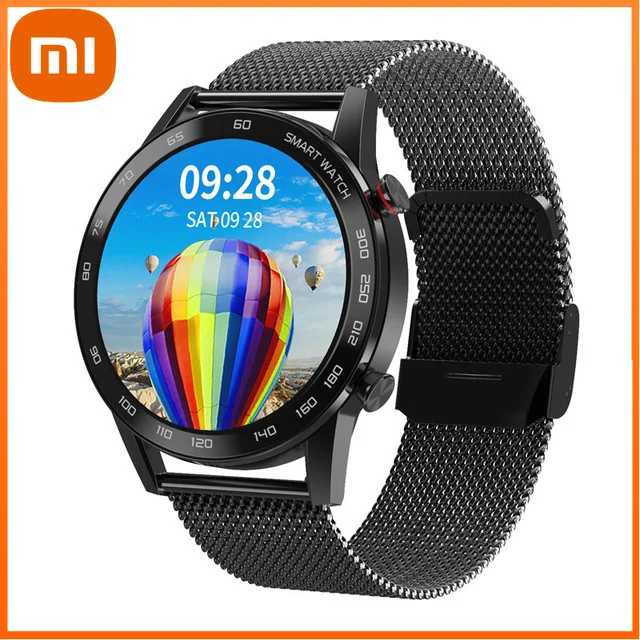 

Смарт-часы Xiaomi мужские с Bluetooth, пульсометром, тонометром, ЭКГ