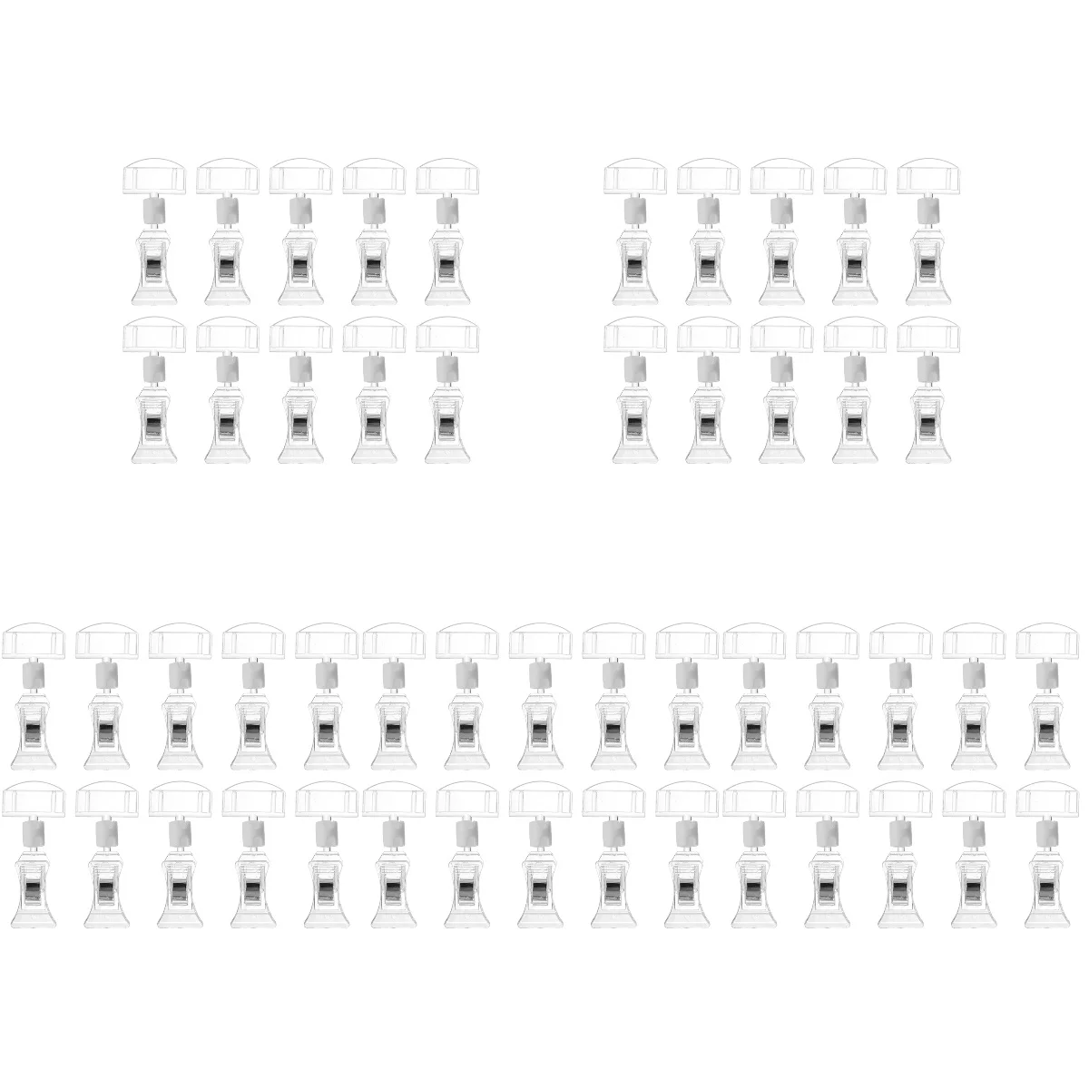 

50 Pcs Acrylic Price Tag Clips Mall Advertising Label Racks Simple Display Stand