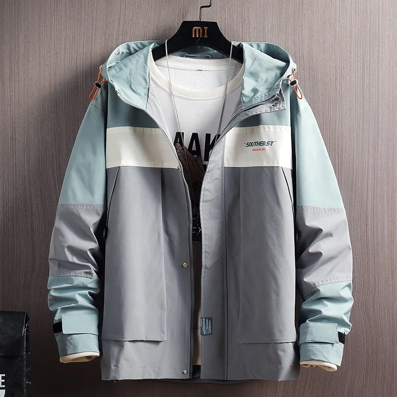 

2022 Mens Waterproof Jackets Hooded Coats Male Outdoor Outwears Windbreaker Windproof Spring Jacket Fashion Clothing Coat