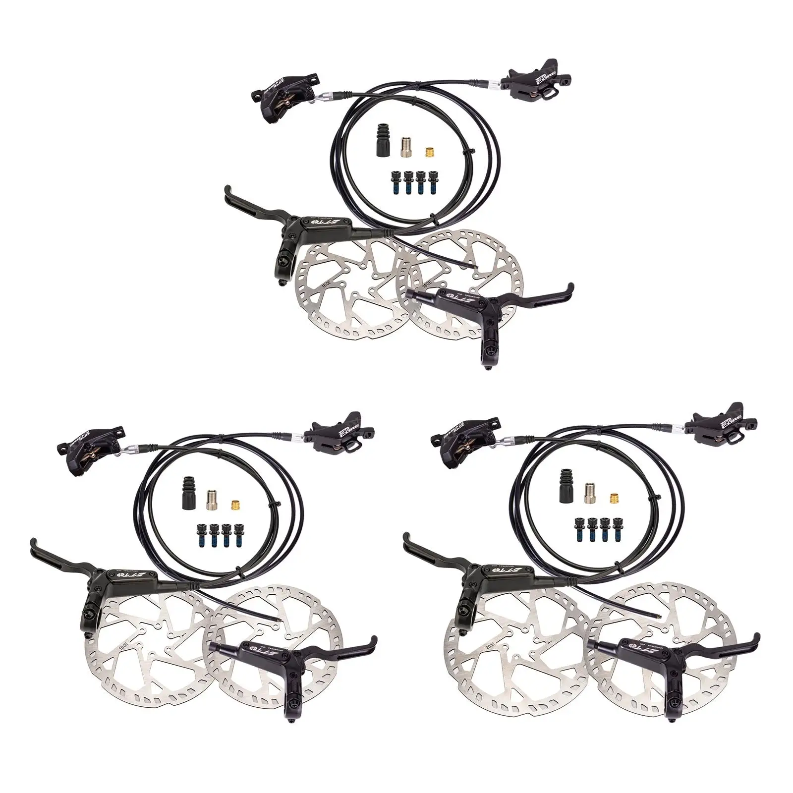 

Bike Hydraulic Disc Brake Set Disc Brake Kit Oil Bleed Brake Lever Calipers with Bolts for Mechanical Disc Brake Road Bike