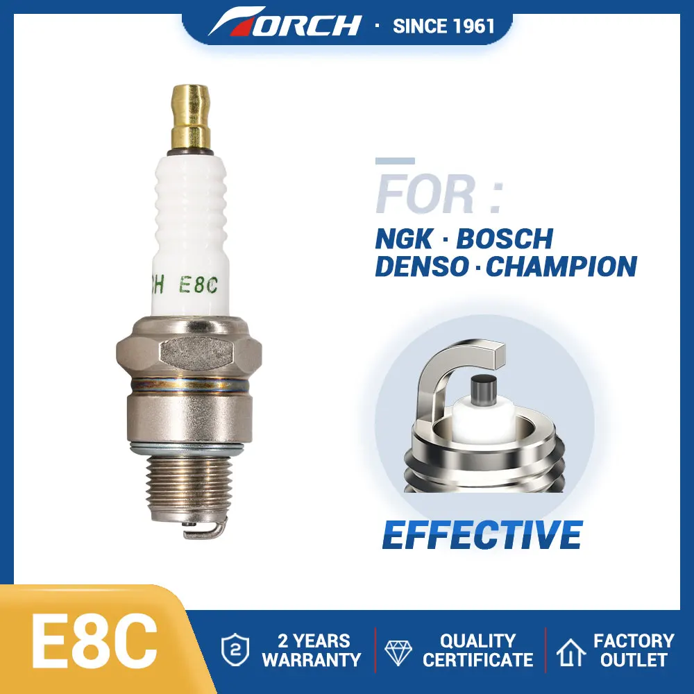 Spark Plug TORCH E8C Replace for B8HS for HONDA 98076-58710 98076-58740 for SUBARU 82054-6010 for Denso W24FS-U TR24 Candles