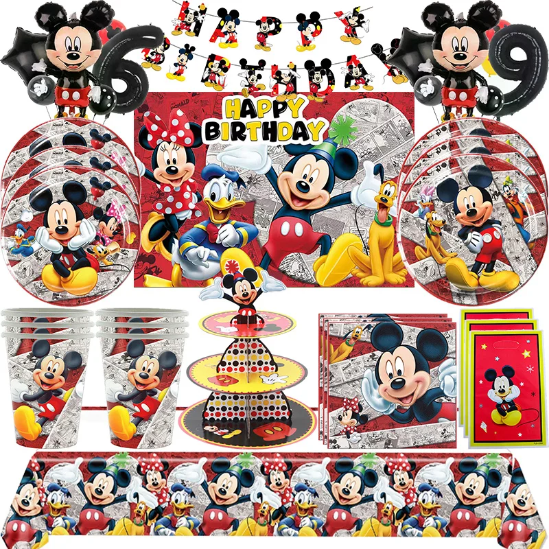 Товары для дня рождения с Микки Маусом детский набор посуды тарелки чашек