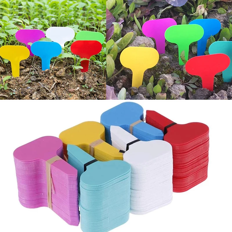 100Pcs Gardening Plant Marker Label Tools Classification Sorting Sign Tag Ticket Plant Plastic Labels Garden Supplies Plant Tags