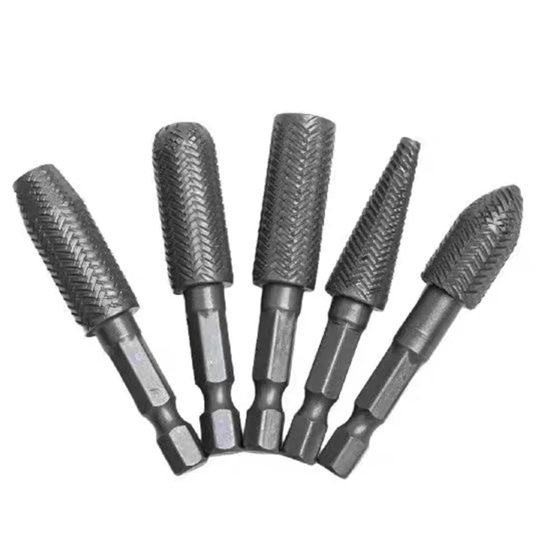

5pcs rowary RASP -файл стальной маршрутизатор шлифований шлифовальный инструмент для шлифования стальной файл