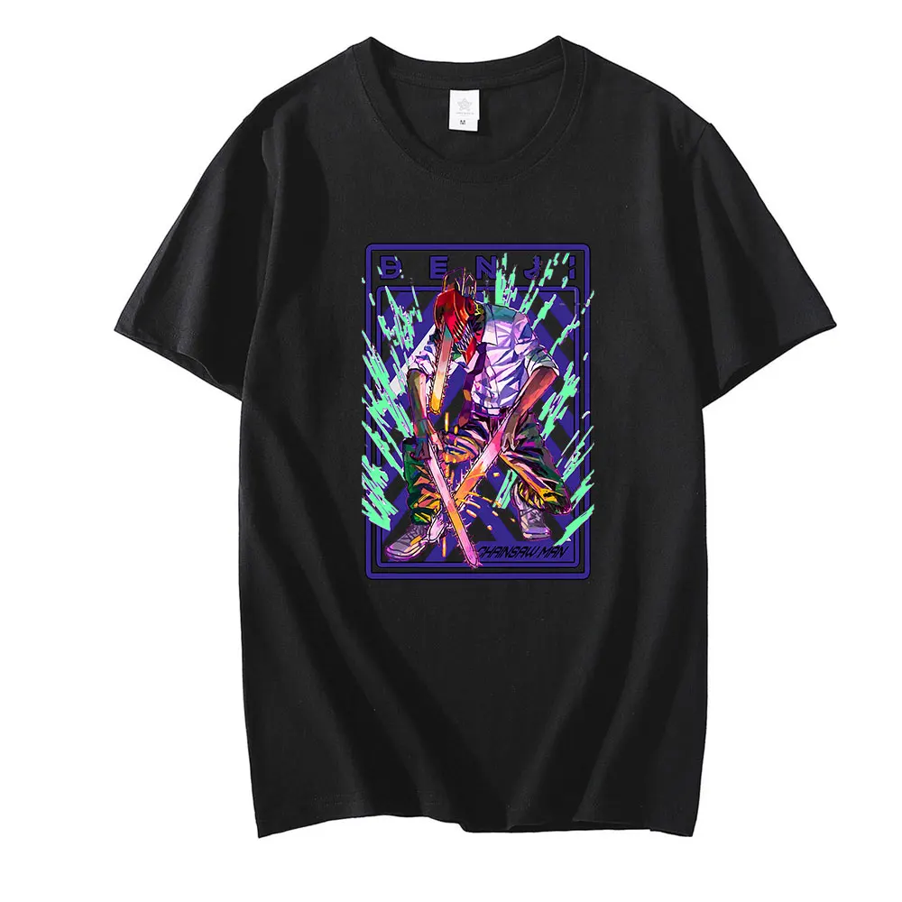 

2021 New Style Chainsaw Man Classic Couple T-shirts Fashion Comfortable Tees Oversize Unisex Daily Tops Summer Daily Streetwears