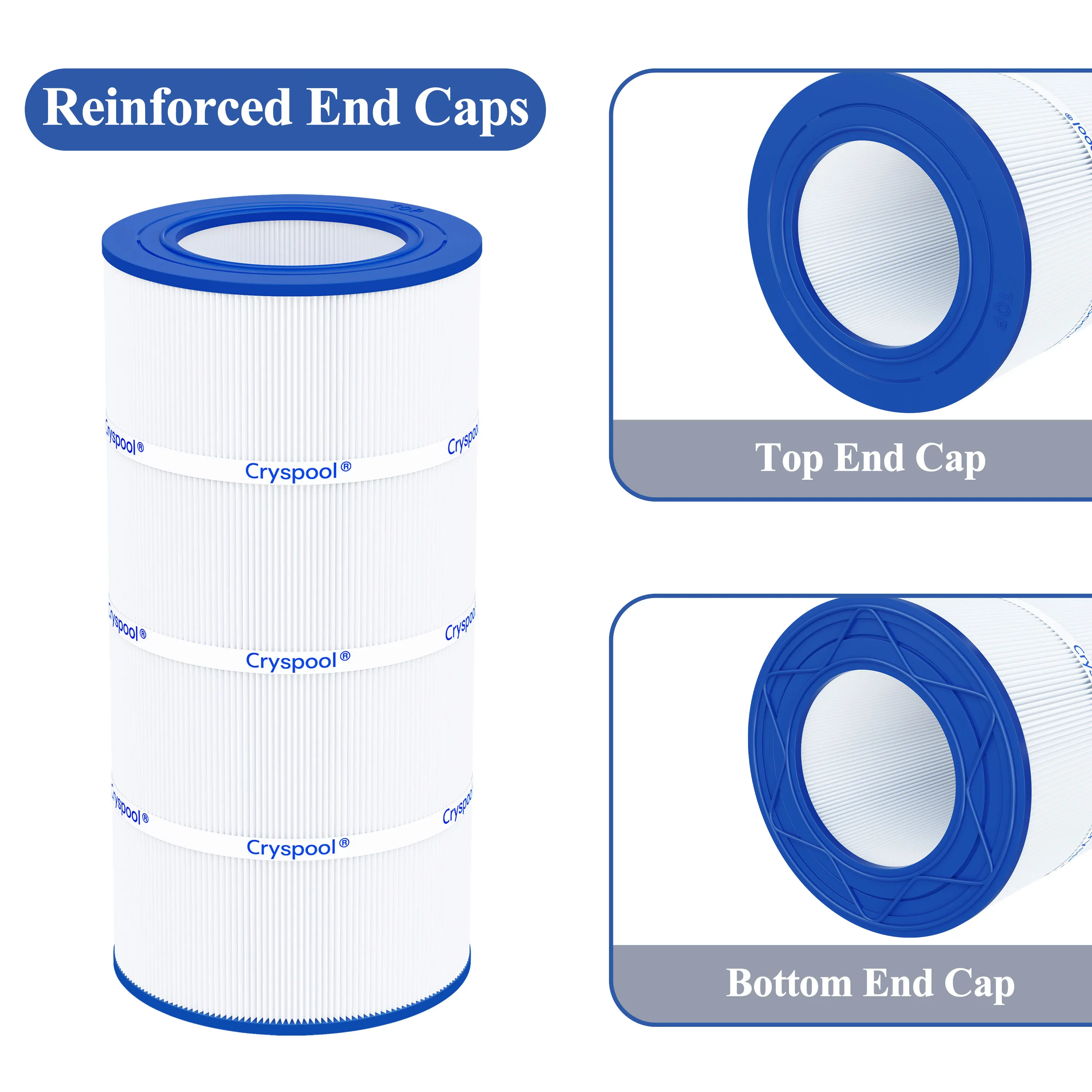 Фото Cryspool 09010 Спа-фильтр, совместимый с CFR 100, CFT 100, PJ100-4, C-9699, FC-1490, картриджем для фильтра для спа-бассейна с гидромассажной ванной, 1 упаковка №5