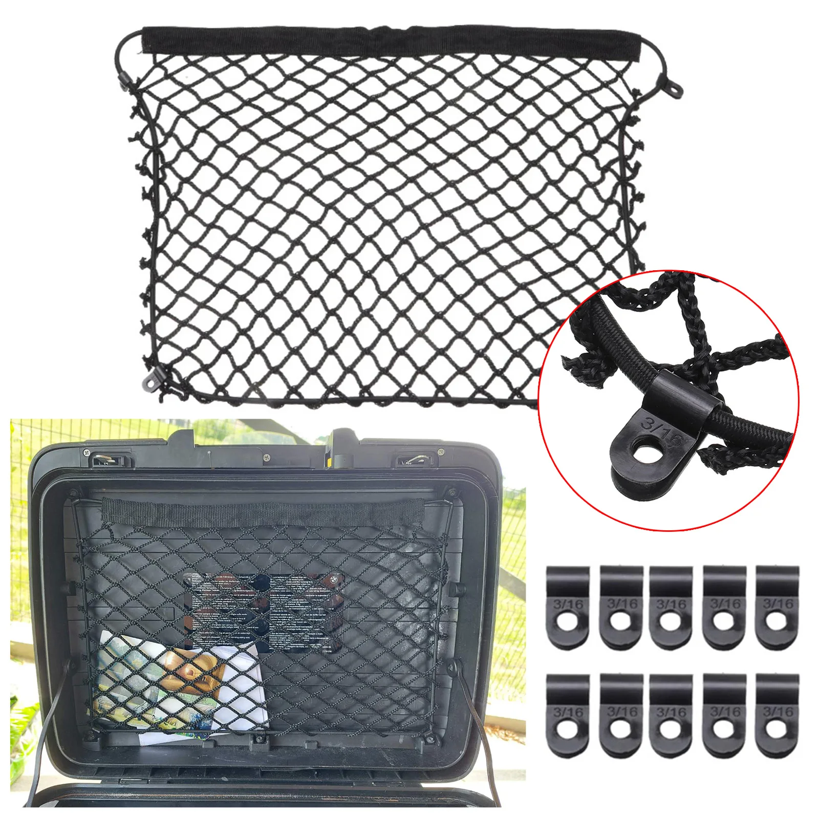 

Motorcycle Nets Organizer Luggage Storage Cargo Moto Net Mesh For BMW GS R1200GS R1250GS F700GS F850GS F750GS F650GS top case
