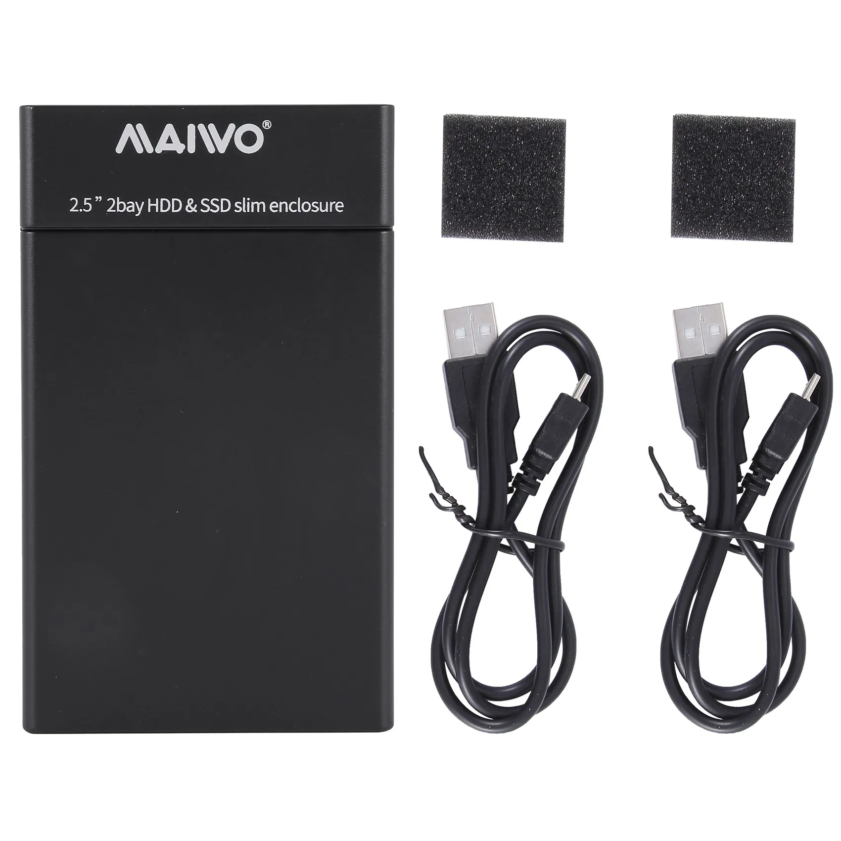 

Maiwo K25682 2 Bay коробка для жесткого диска с 2,5-дюймовым корпусом SATA/HDD/USB